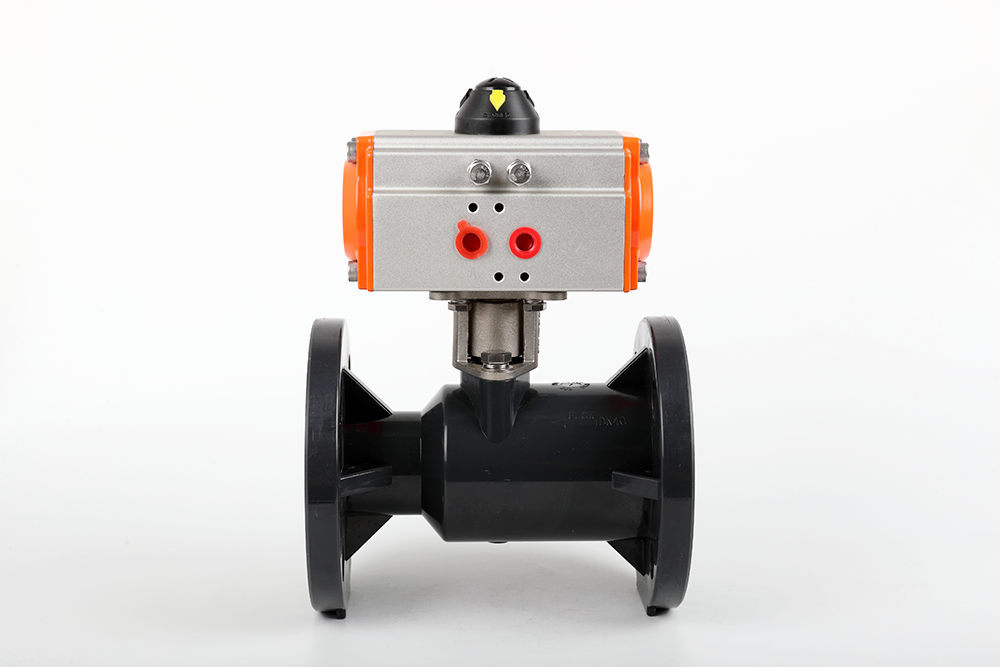 灵寿气动法兰一体球阀